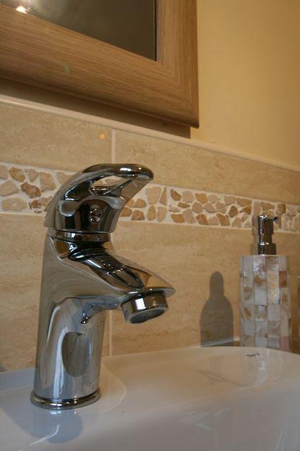 Closeup of tab and tiles.