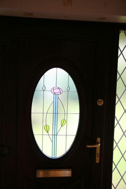 Close-up of new door